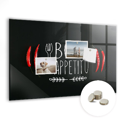 Memobord magnetisch Inscriptie bon appetit