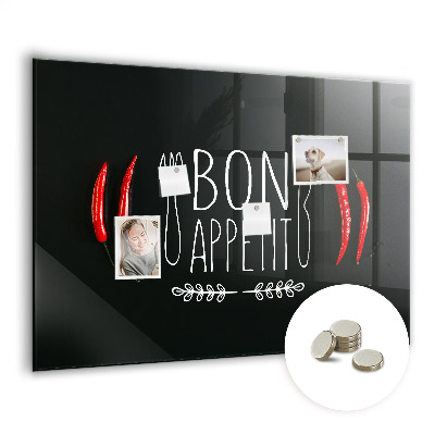 Memobord magnetisch Inscriptie bon appetit