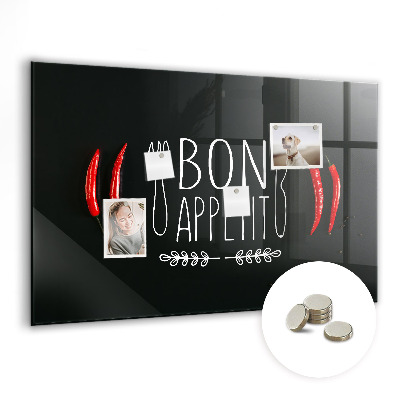 Memobord magnetisch Inscriptie bon appetit