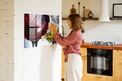 Magneet bord Glazen wijn