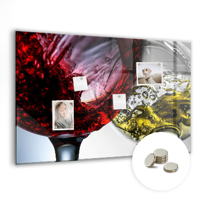Magneet bord Glazen wijn