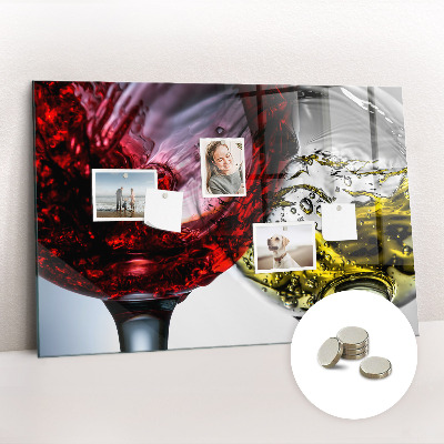 Magneet bord Glazen wijn