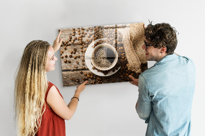 Magneet bord Een zak koffie