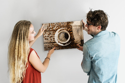 Magneet bord Een zak koffie