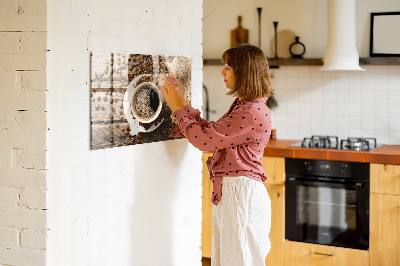 Magneet bord Een zak koffie