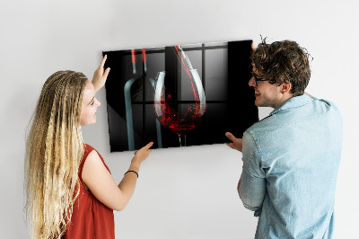 Magneet bord Een fles wijn