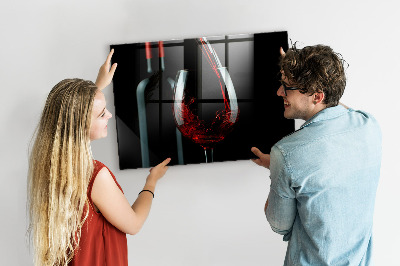 Magneet bord Een fles wijn