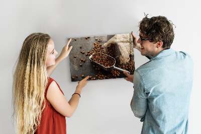 Magneet bord Een zak verse koffie