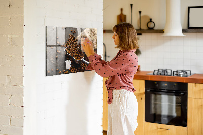 Magneet bord Een zak verse koffie