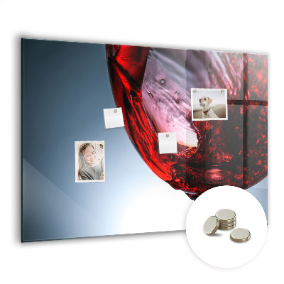 Magneet bord Glas wijn