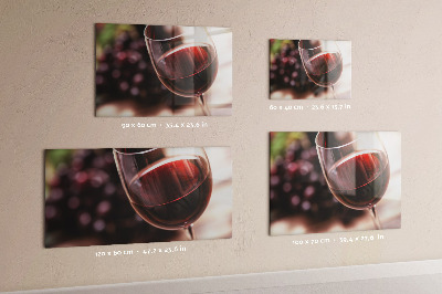 Magneet bord Een glas rode wijn