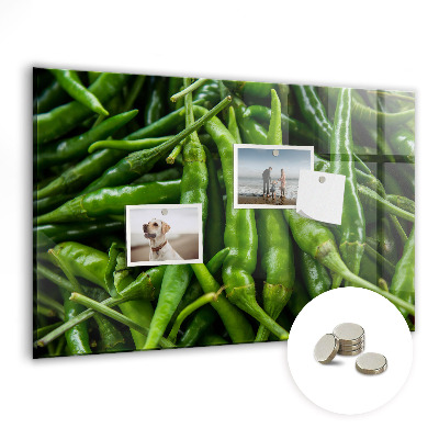 Magneet bord Groene paprika