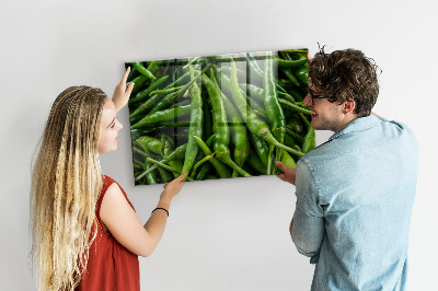 Magneet bord Groene paprika