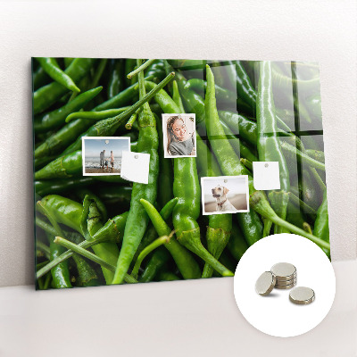 Magneet bord Groene paprika