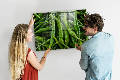 Magneet bord Groene paprika