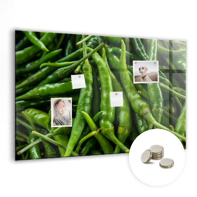 Magneet bord Groene paprika