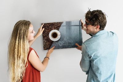 Magneet bord Kop koffie