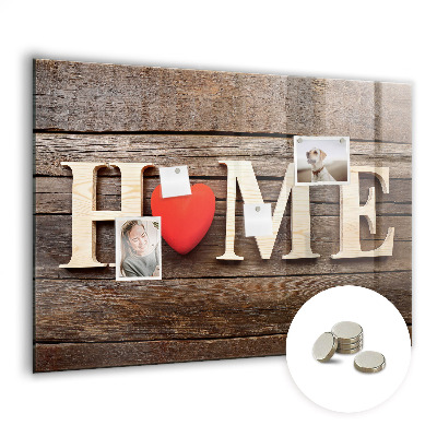 Memobord magnetisch Inscriptie huis