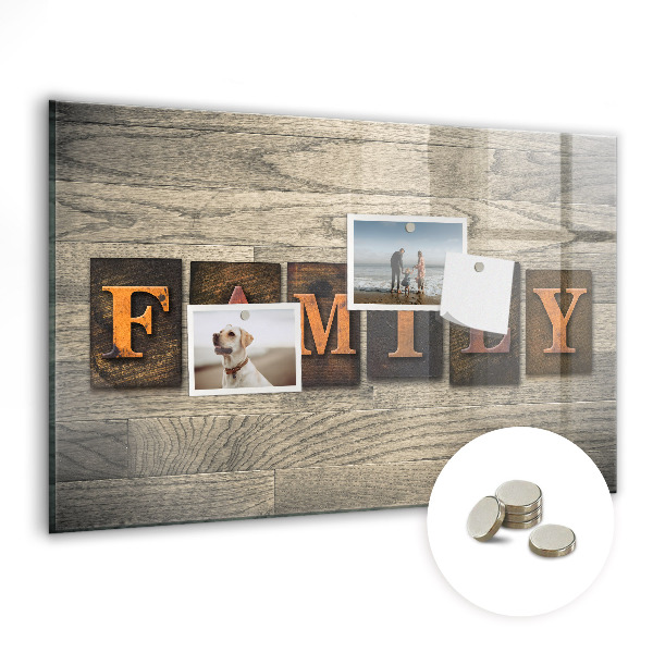 Memobord magnetisch Familie inscriptie