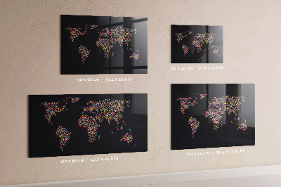 Memo bord Wereldkaart met stippen