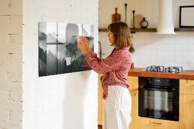 Memobord keuken Boslandschap