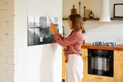 Memobord keuken Boslandschap