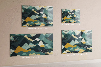 Magneetbord rechthoekig Illustratieve bergen