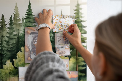 Memobord keuken Boslandschap