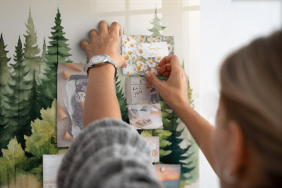 Memobord keuken Boslandschap