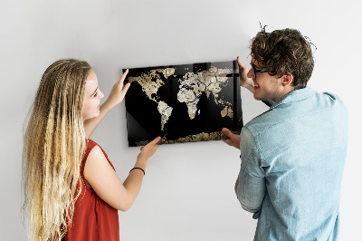 Memo bord Droogte wereldkaart