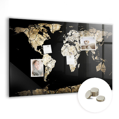 Memo bord Droogte wereldkaart
