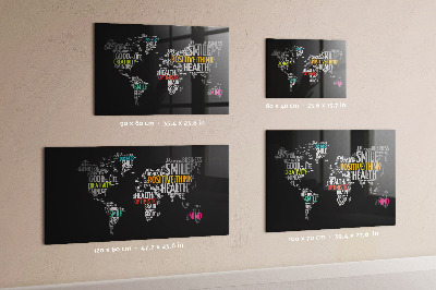 Memo bord Positieve wereldkaart