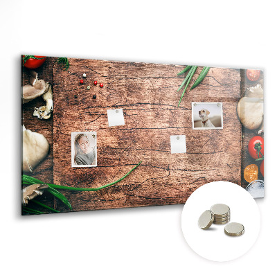 Magnetisch memobord Kookplank