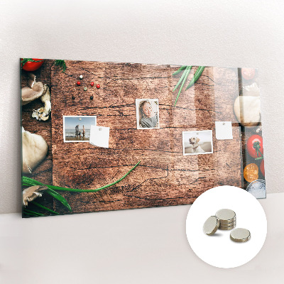 Magnetisch memobord Kookplank