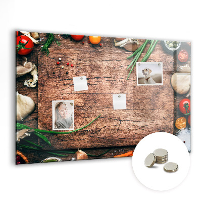 Magnetisch memobord Kookplank