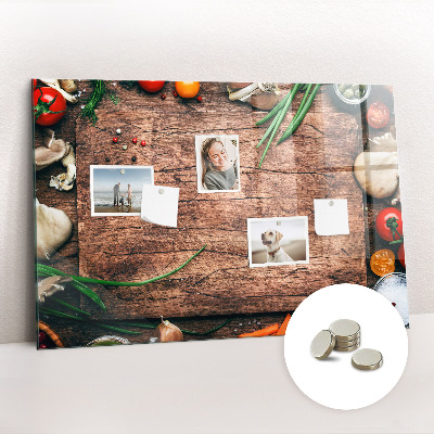 Magnetisch memobord Kookplank