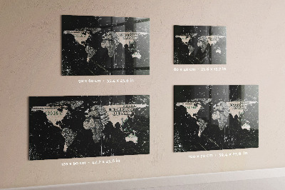 Memo bord Dollar-wereldkaart