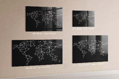 Memo bord Moderne wereldkaart