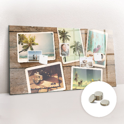 Magnetisch memobord Polaroid-foto's