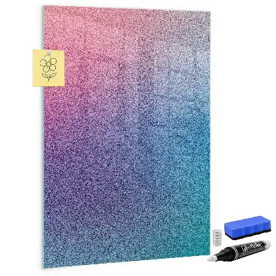 Decoratief glazen wandbord beschrijfbaar en magnetisch met abstracte voorstelling Geleidelijke abstractie