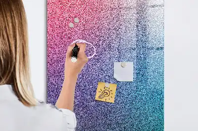 Decoratief glazen wandbord beschrijfbaar en magnetisch met abstracte voorstelling Geleidelijke abstractie