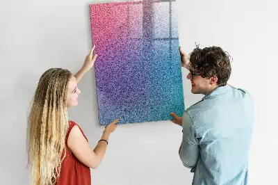 Decoratief glazen wandbord beschrijfbaar en magnetisch met abstracte voorstelling Geleidelijke abstractie