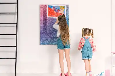 Decoratief glazen wandbord beschrijfbaar en magnetisch met abstracte voorstelling Geleidelijke abstractie
