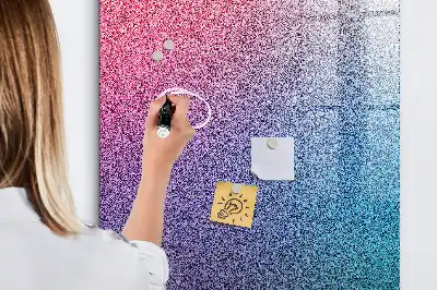 Decoratief glazen wandbord beschrijfbaar en magnetisch met abstracte voorstelling Geleidelijke abstractie