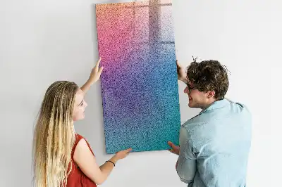 Decoratief glazen wandbord beschrijfbaar en magnetisch met abstracte voorstelling Geleidelijke abstractie