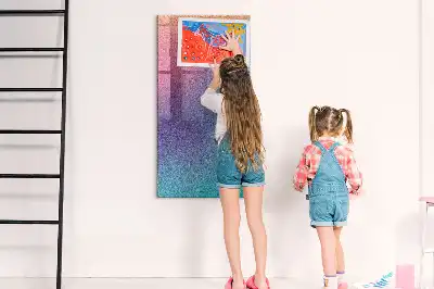 Decoratief glazen wandbord beschrijfbaar en magnetisch met abstracte voorstelling Geleidelijke abstractie