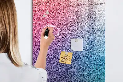 Decoratief glazen wandbord beschrijfbaar en magnetisch met abstracte voorstelling Geleidelijke abstractie