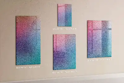 Decoratief glazen wandbord beschrijfbaar en magnetisch met abstracte voorstelling Geleidelijke abstractie