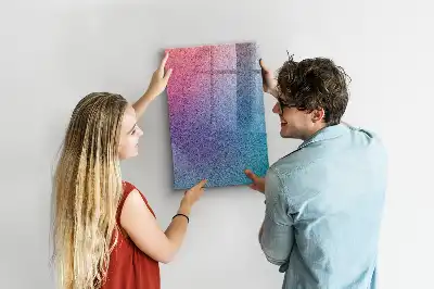 Decoratief glazen wandbord beschrijfbaar en magnetisch met abstracte voorstelling Geleidelijke abstractie