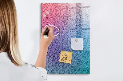 Decoratief glazen wandbord beschrijfbaar en magnetisch met abstracte voorstelling Geleidelijke abstractie